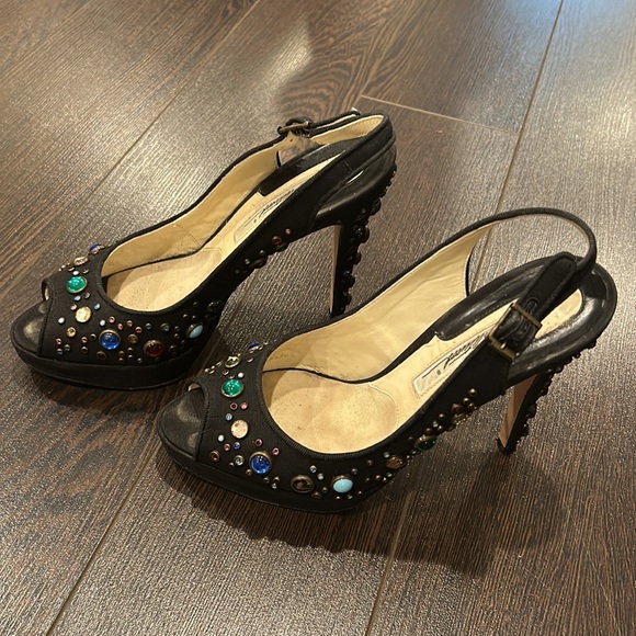 Brian Atwood sequin sandal - Picture 2 of 6